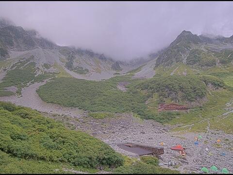 Same-season daylight view from Karasawa Hut in 2025 on 2025-09-10 08:59