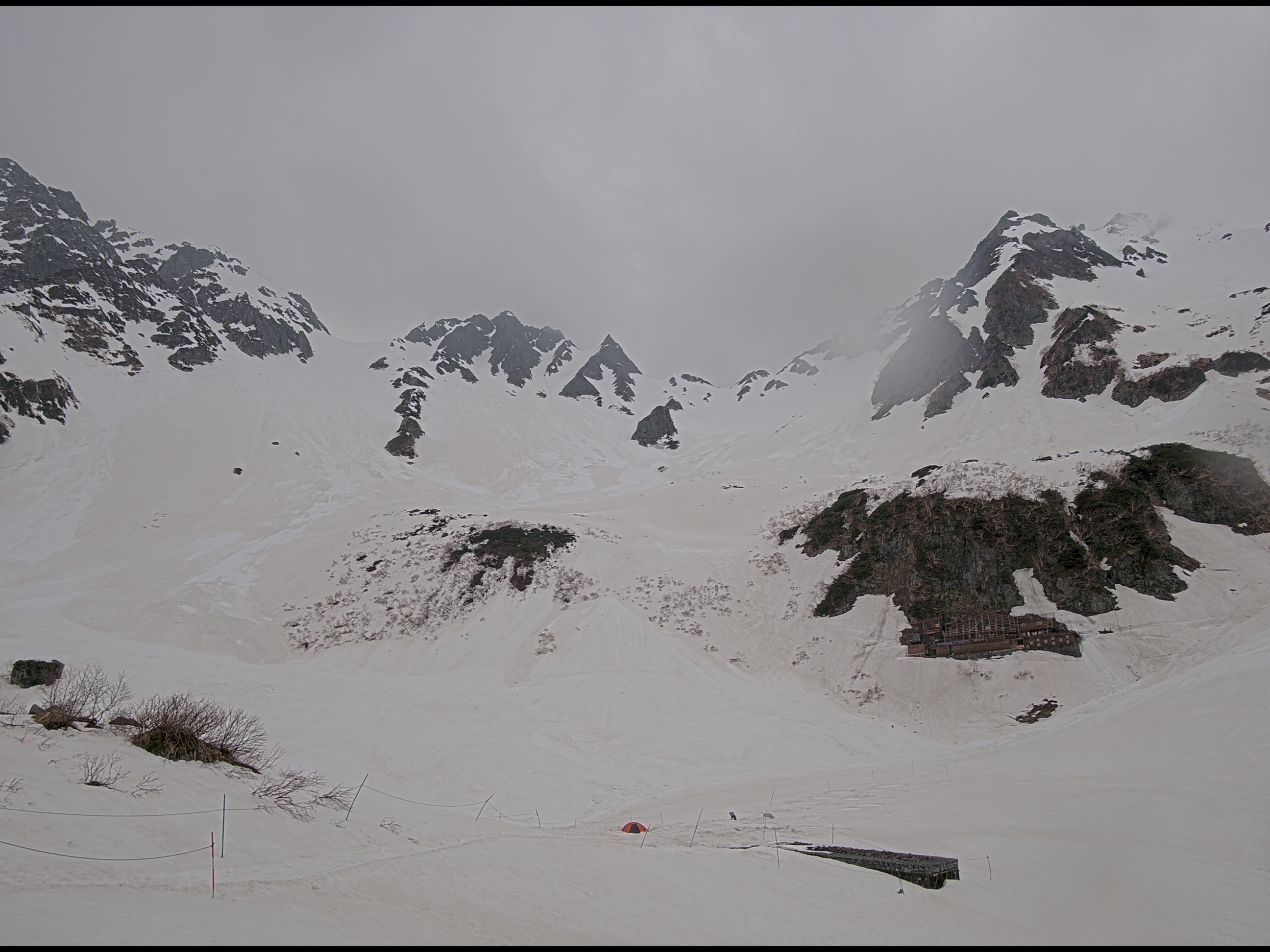 View from Karasawa Hut live camera in the Northern Alps of Japan