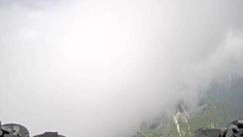 北穂高小屋 2025年 2025-08-29 14:40 の同時期の景色