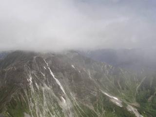 2026-07-24 09:49時点の北穂高小屋から見える穂高連峰の景色の現在画像