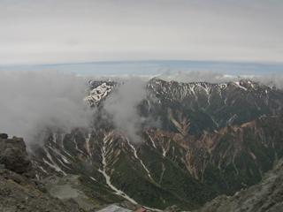 槍ヶ岳山荘北側