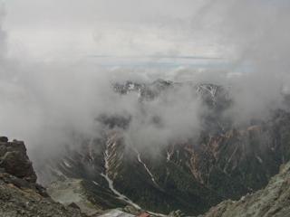 槍ヶ岳山荘北側