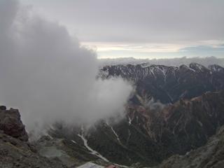 槍ヶ岳山荘北側