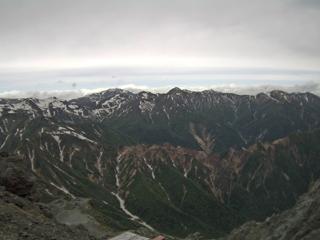 槍ヶ岳山荘北側