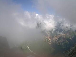 槍ヶ岳山荘北側