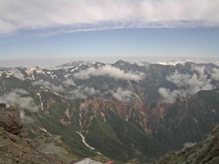槍ヶ岳山荘北側